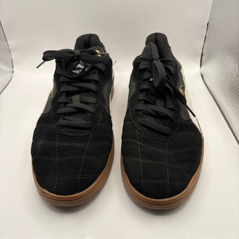 Puma Astro Cup Mens 10.5 Black White Gum Sole Soccer Sneakers 369115-06